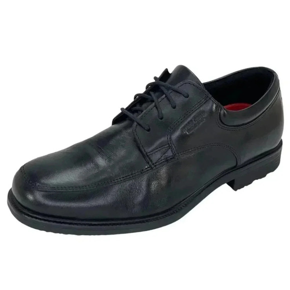 Rockport Essential Black Leather Cushioned Mens Oxfords Size 7M main image 4